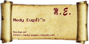 Medy Eugén névjegykártya